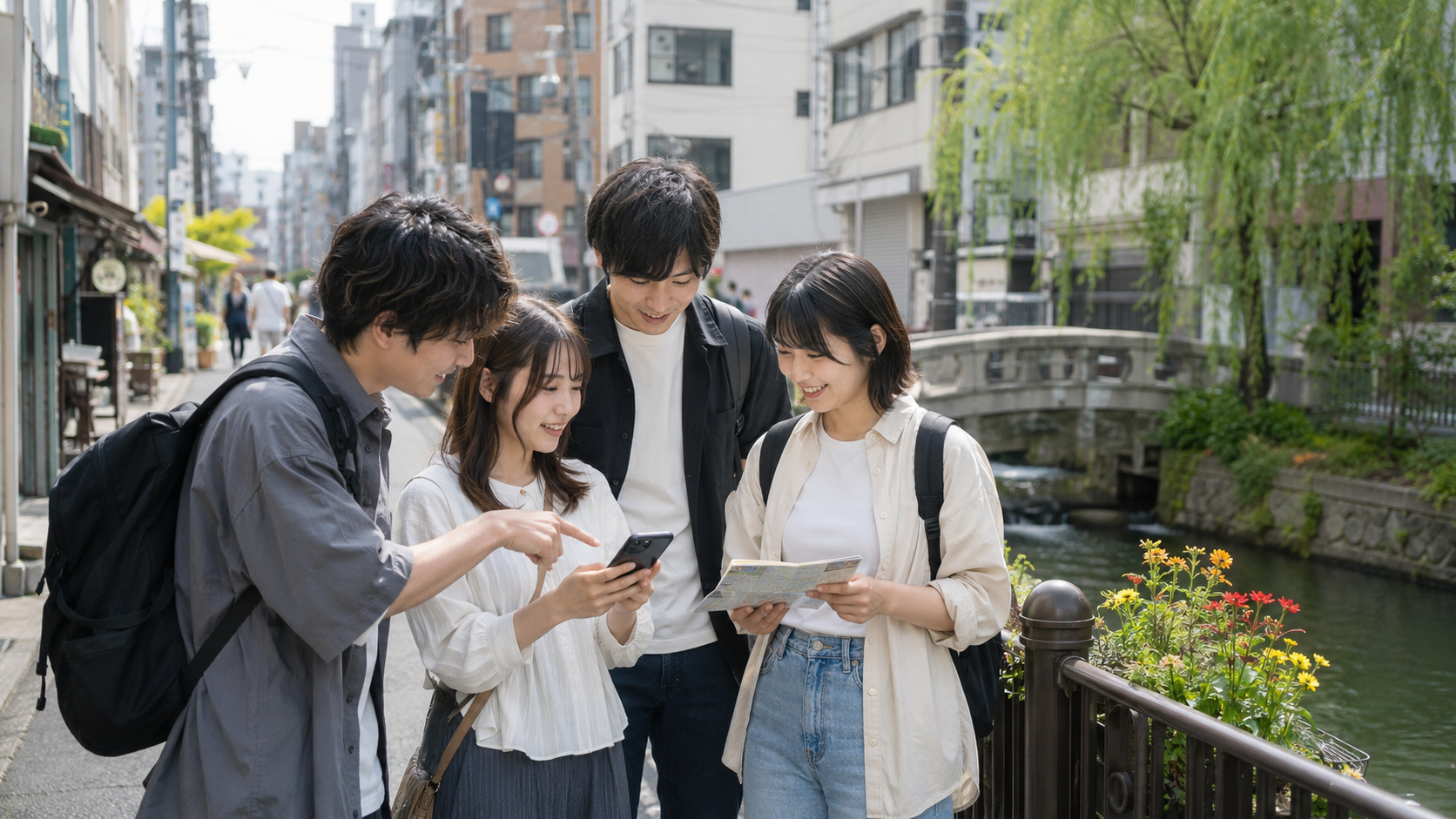 男女4人で旅行
