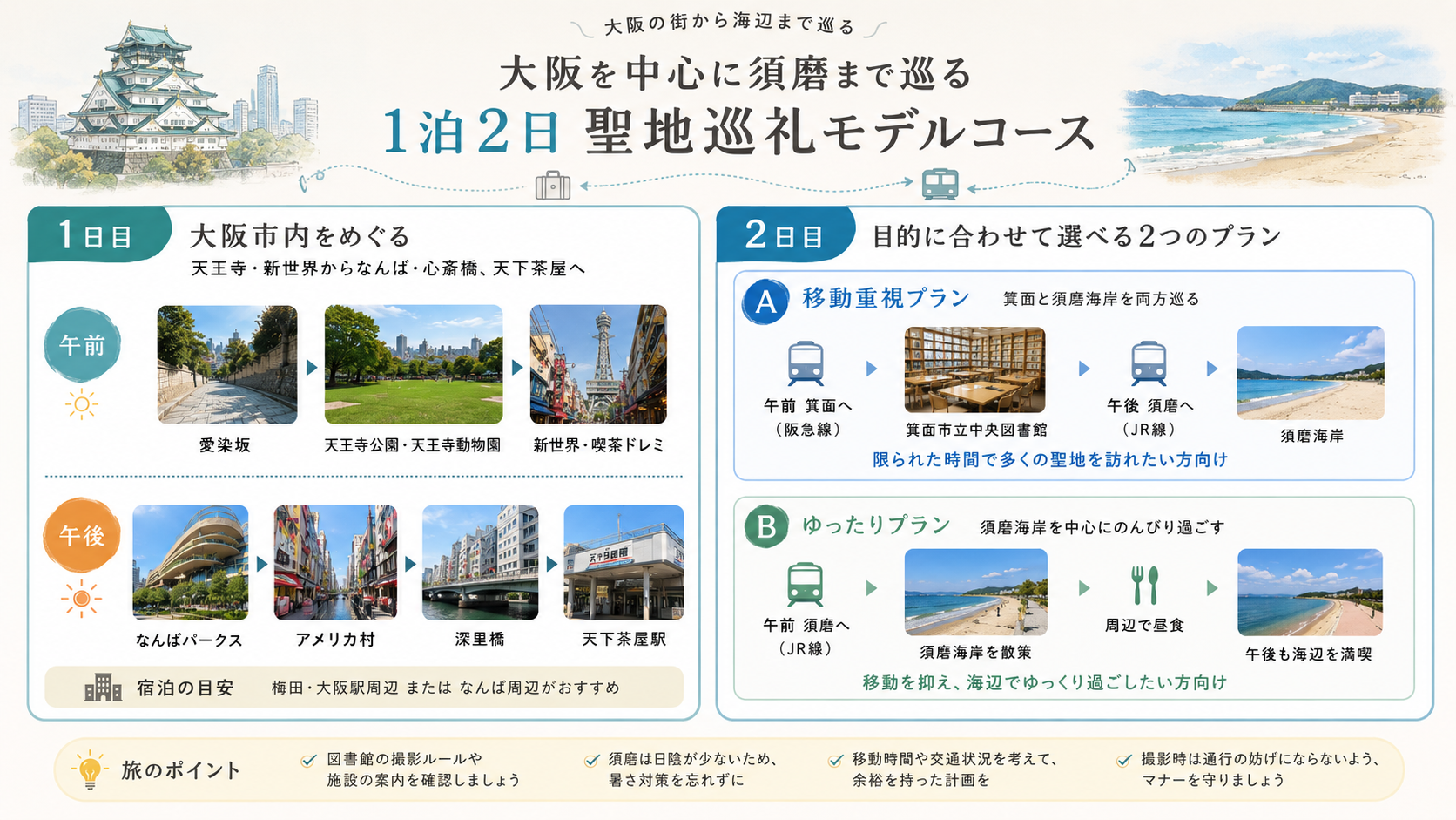 ジョゼと虎と魚たち 聖地巡礼コース1泊2日