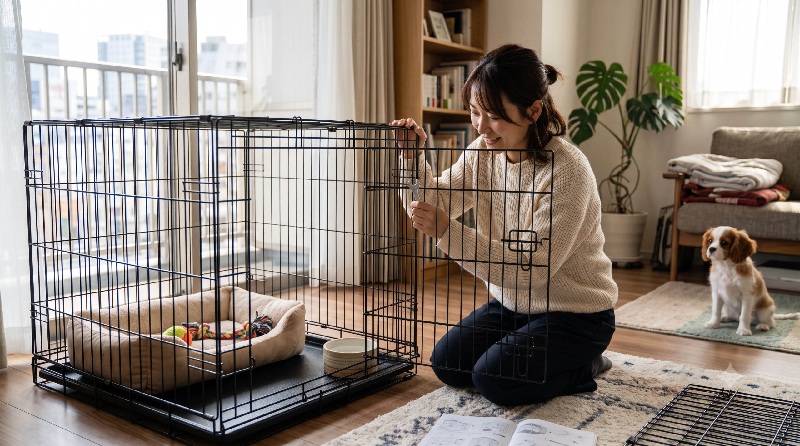 ケージを用意する飼い主