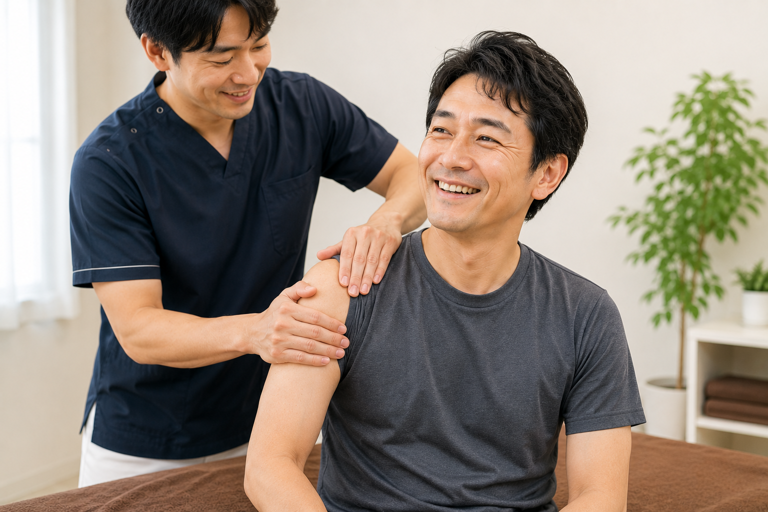 肩のリハビリ施術