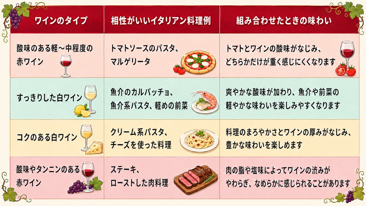 ワインのペアリング例