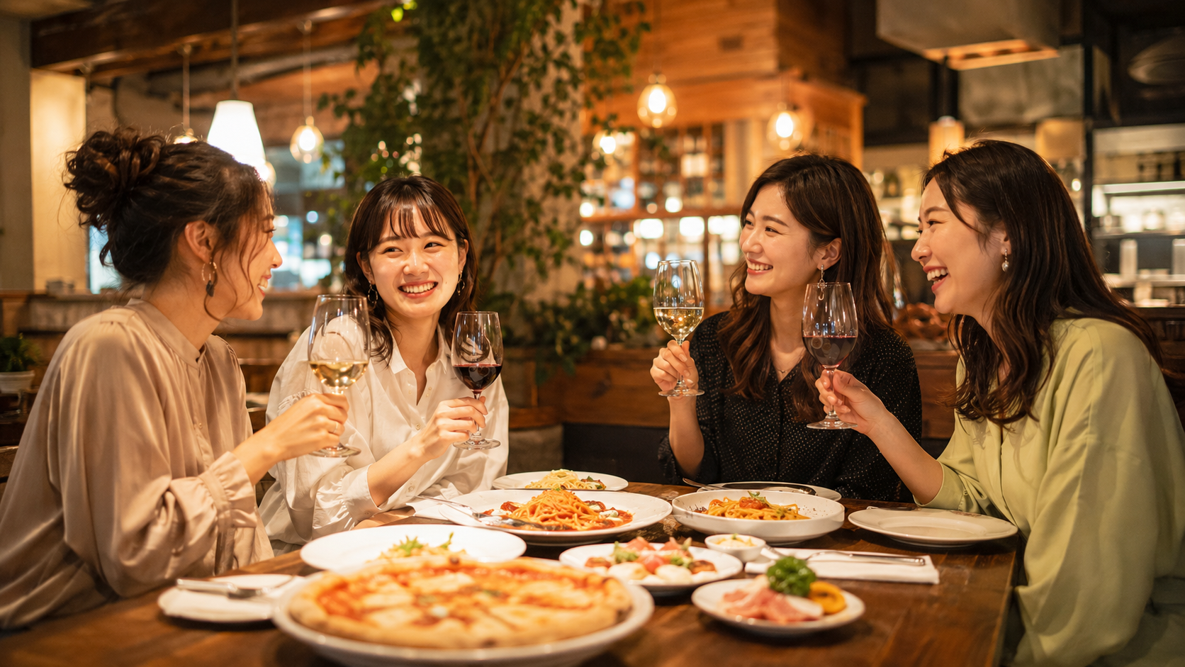 イタリアンレストランでの女子会